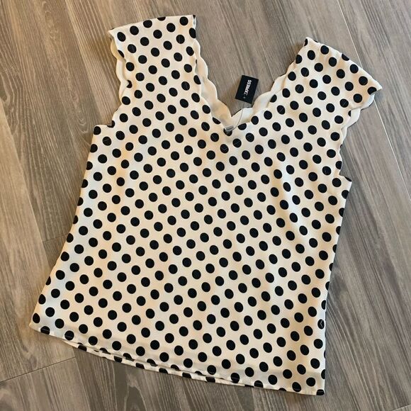 NWT Express Polk dot top size XS - Picture 1 of 7